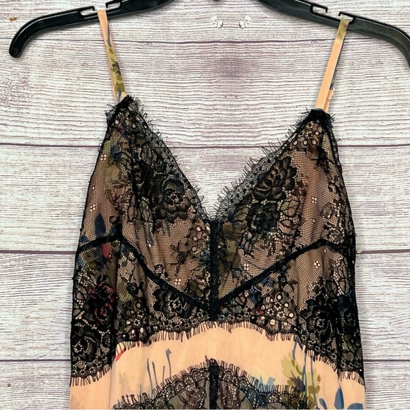 NWT ASOS Maternity Floral Slip Dress with Black Lace - Picture 10 of 15